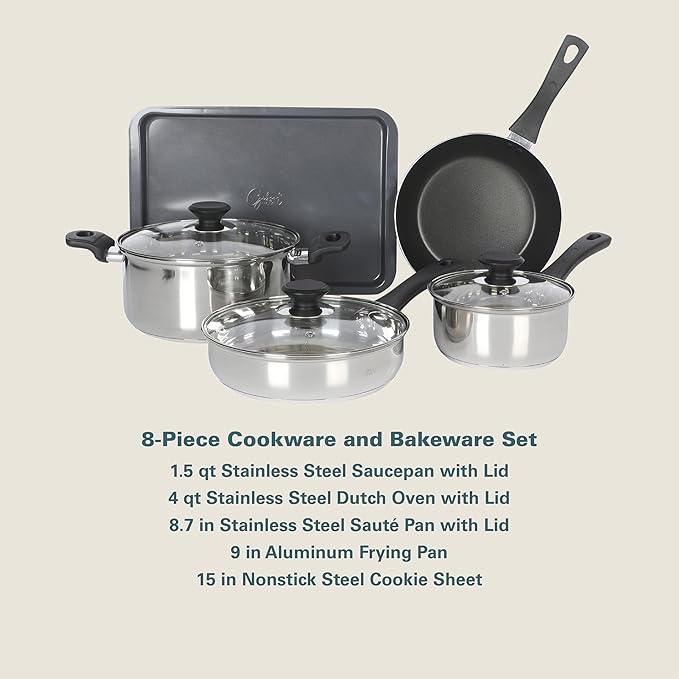 Gibson Home 74 Piece Kitchen in a Box Pots and Pans Cookware Plates and Bowls Dinnerware Cutlery Knife Block Flatware Utensils Tools &amp Gadgets Storage Glasses Set