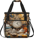 Coffee Time Coffee Maker Travel Bag for Keurig K-Mini/K-Mini Plus Insulated Waterproof Tote with Pockets for K-Cup Portable Single-Serve Brewer Case