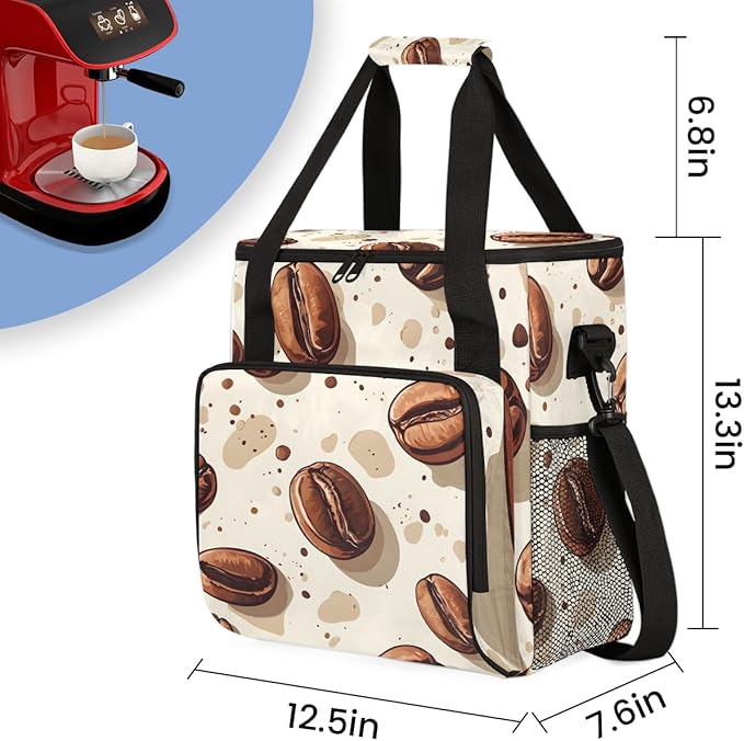Coffee Maker Carrying Bag With Shoulder Strap Single Coffee Machine Bag Travel Storage Bag for Men Women Beans