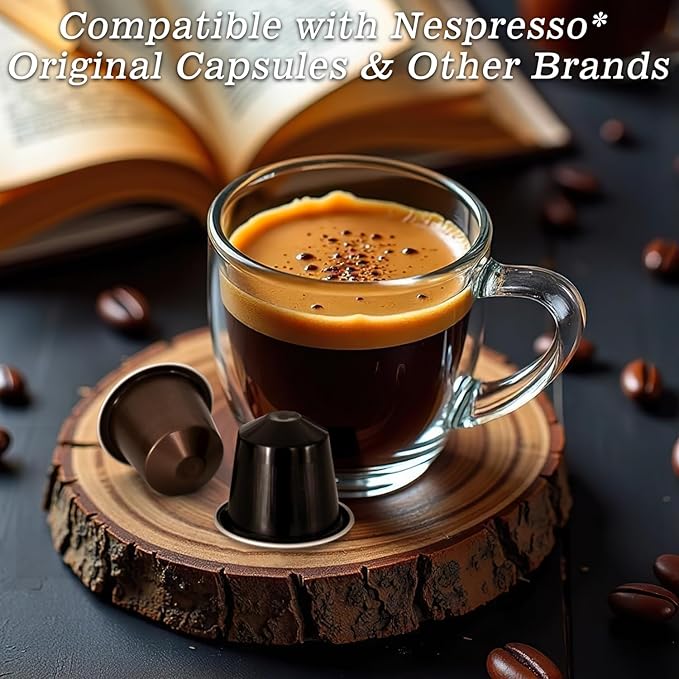 CUSIMAX Espresso Machine Single Serve Coffee Machine Compatible with Nespresso Pods Adjustable Brewing Size 19Bar Coffee Maker Stainless Steel Espresso Maker with 20oz Remevable Water Tank