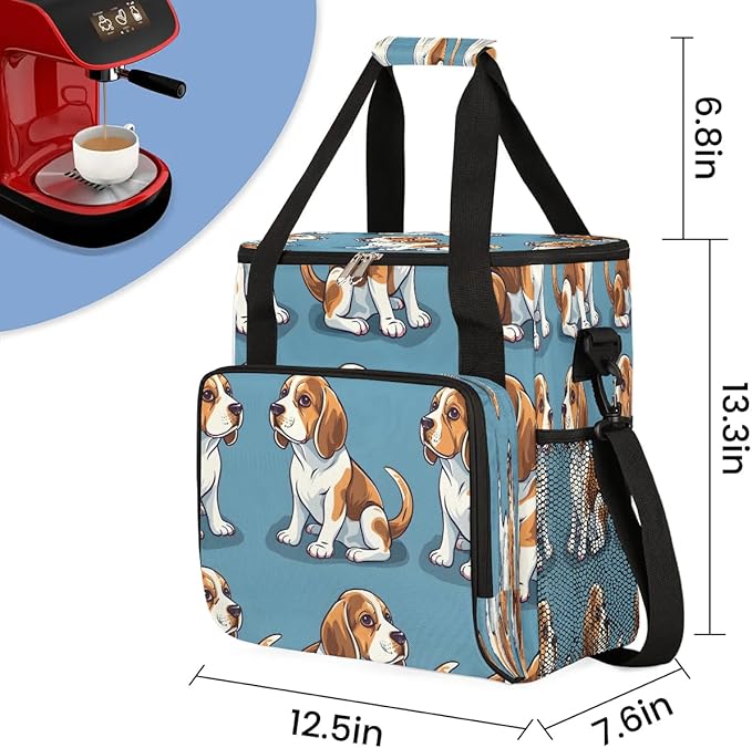 Dog Style Coffee Maker Travel Bag for K-Mini or K-Mini Plus Single Serve Coffee Brewer Portable Storage Tote Case for Tarvel