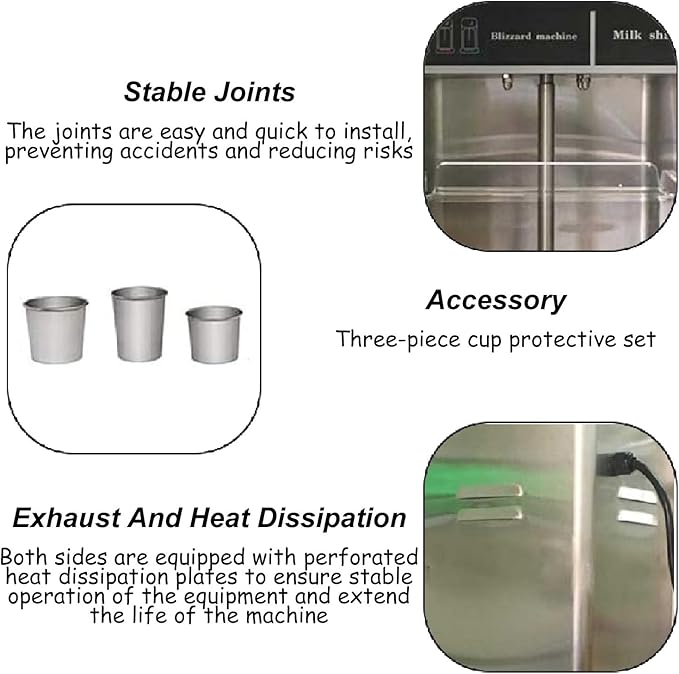 3200r/min Countertop Yogurt Blending Machine Yogurt Blending Machine with Three Different Sized Cup Sleeves110V