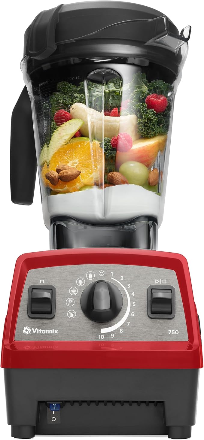 Vitamix Propel Series 750 Blender with Four Blending Programs Self-Cleaning Program Professional-Grade Blender for Smoothies Soups and More Stainless-Steel Blades 64 Oz Container Red