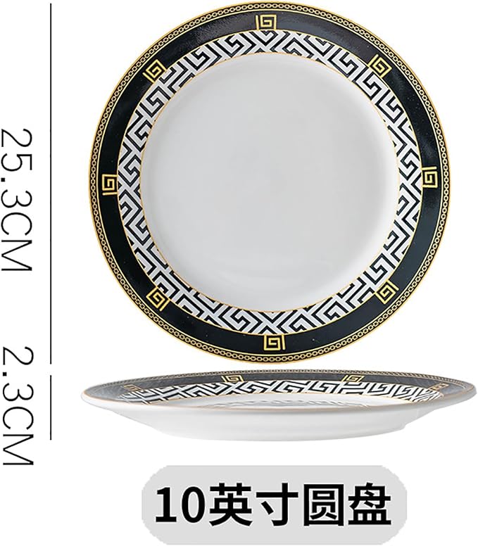 bone china dinnerware set tableware set cups and plates sets for kitchen dinner plate set 24-piece dish set for 6 round plates round plates dinnerware sets
