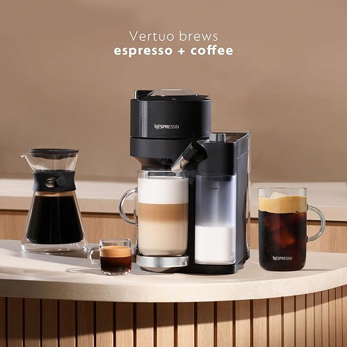 Nespresso Vertuo Lattissima Coffee and Espresso Maker by De'Longhi Matte Black &amp Glossy