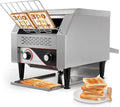 Dyna-Living Commercial Toaster 300 Slices/Hour Conveyor Toaster Commercial 1900W Heavy-duty Stainless Steel Rotating Toasters Oven for Restaurant Conveyor Belt Toasters for Bun Bagel Bread