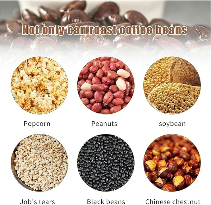 Coffee Bean Roaster Coffee Roaster Machine Coffee Bean Roaster Non-Stick Pan Temperature Control Popcorn Peanut Nut Maker