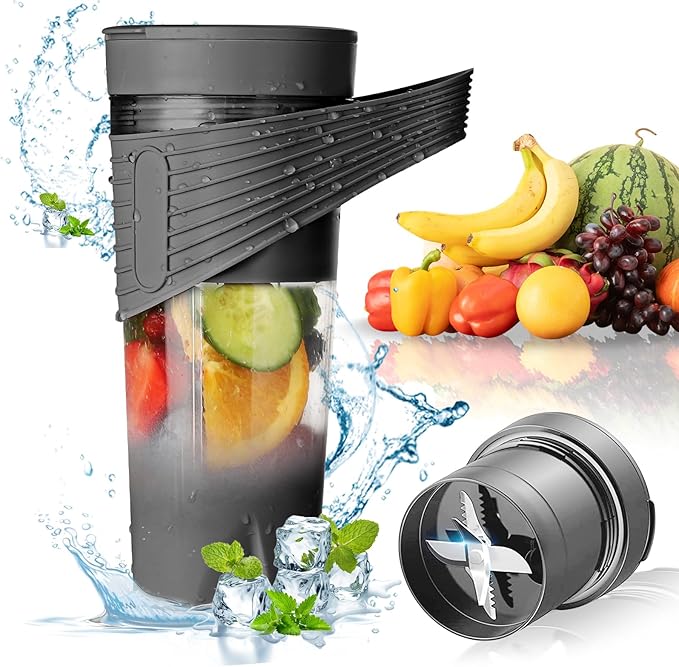 Galera Portable blender for shakes and smoothiesPersonal blender 18000r/m 20 oz Traveling Fruit Veggie Juicer Cup With 7 Blades Portable Blender USB Rechargeable