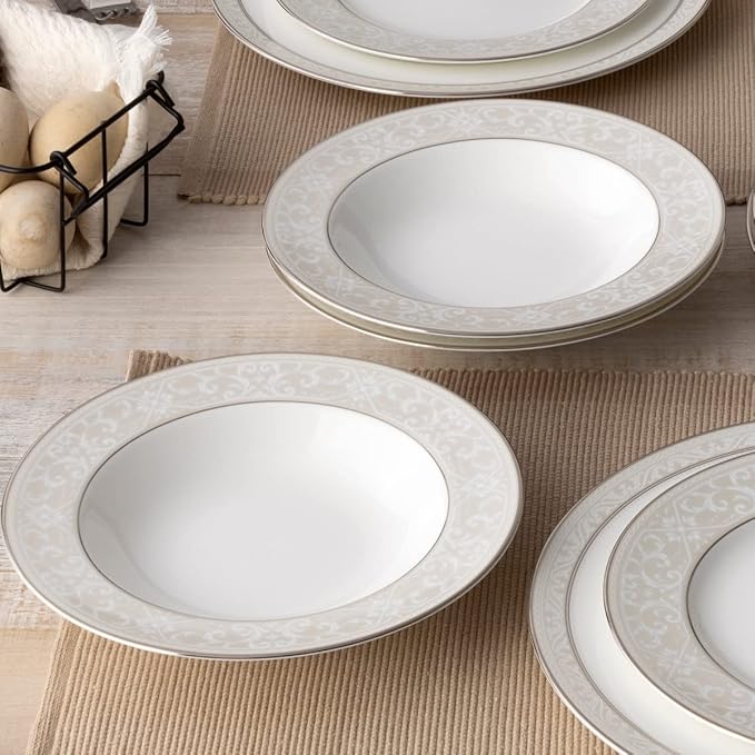 Noritake Montvale Platinum 12-Piece Dinnerware Set Service for 4
