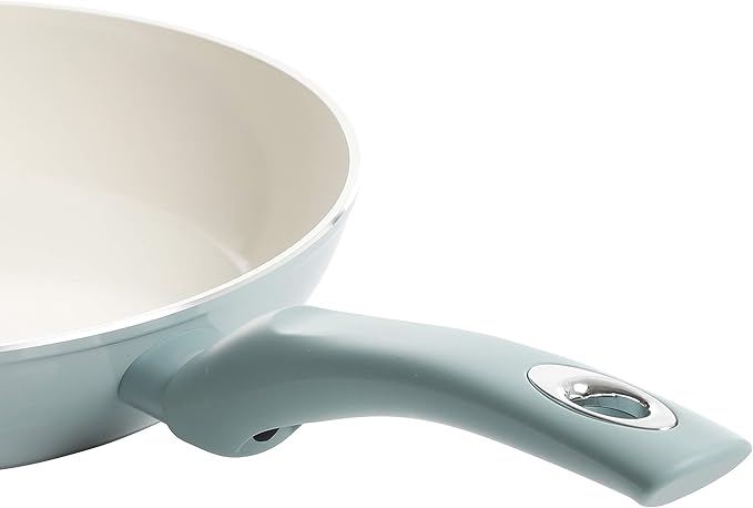Gibson Home Plaza Café Forged Aluminum Healthy PFA-Free Ceramic Pots and Pans Cookware Set 7-Piece Set Sky Blue