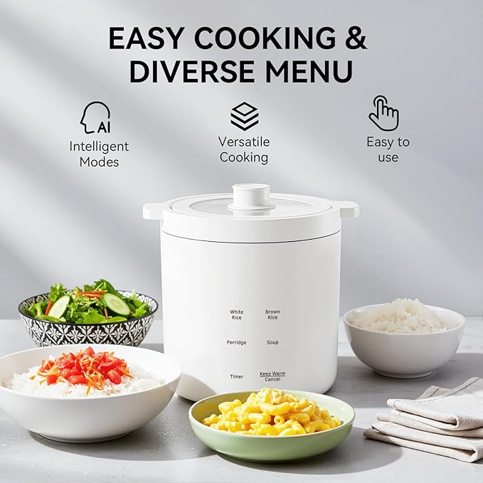 Rice Cooker 2 Cup Uncooked with 4 Cooking Functions &amp Product Image Electric Kettle With Infuser 1.5L Electric Tea Kettle With Temperature Control
