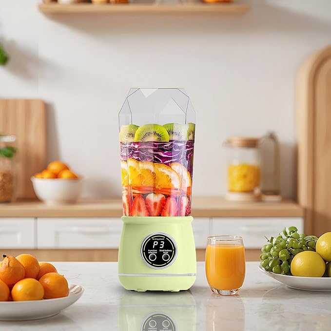 Portable Blender - 550ML Personal Maker for Travel and Gym | Cordless Electric Blender Cup with Leakproof Lid Rechargeable Powerful Motor for Fruit Vegetable Office and Camping Use