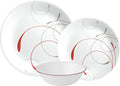 Corelle Splendor Chip &amp Break Resistant 18pc Dinner Set Service for 6 Vitrelle glass