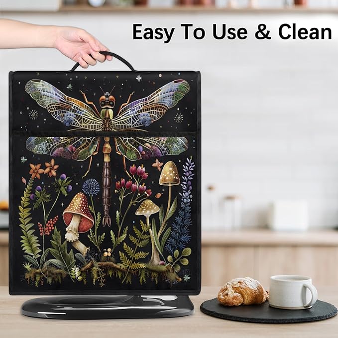 cfpolar Kitchen Aid Mixer Cover Compatible with 6-8 Quarts Animal Dragonfly Boho Stand Mixer Cover Kitchen Aid Mixers Accessories Appliance Organizer Bag Dust Covers with Zipper Pocket