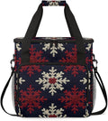 Christmas Snowflakes Coffee Maker Carrying Bag Graffiti Snowflakes Travel Storage Bag Compatible with K-Mini or K-Mini Plus Single Serve Coffee Brewer Carrying Case with Pockets &amp Shoulder Strap