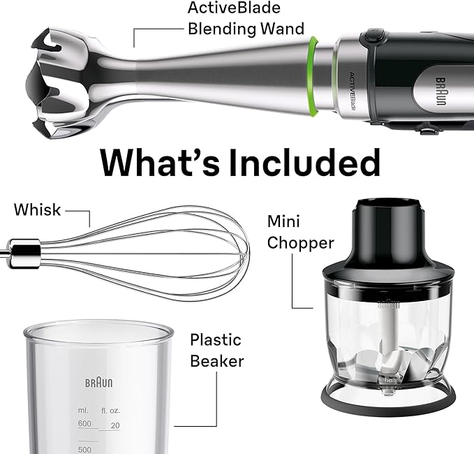 Braun MultiQuick MQ7025X Hand Blender Faster Finer Blending