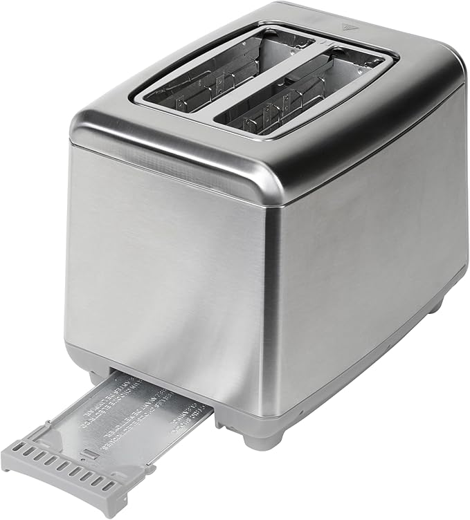 Kalorik Toaster VIVID TOUCH Series 2-Slice with Large High-Resolution Touchscreen and Customizable Cooking Presets by Bread Type Features Wide Slots and High Lift Lever 1000-Watts Stainless Steel