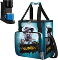 Halloween Pretty Witch Moon Coffee Maker Carring Bag Travel Carrying Storage Tote Bag Compatible with Keurig K-Mini or K-Mini Plus Portable Single Serve Coffee Brewer Case with Pockets for K-cup Pods