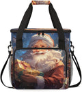 Colorful Santa Claus Coffee Maker Carrying Bag Cartoon Santa Claus Travel Storage Bag Compatible with K-Mini or K-Mini Plus Single Serve Coffee Brewer Carrying Case with Pockets &amp Shoulder Strap