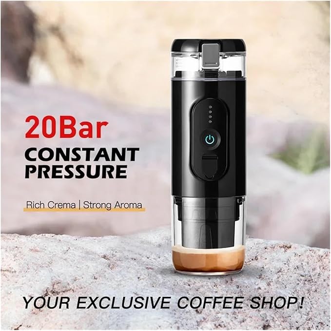 Portable Coffee Maker Travel Machine Compatible With Capsule And Powder USB Charging For Outdoor Car Office