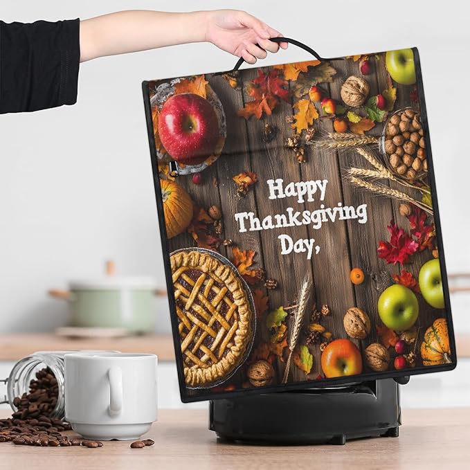 cfpolar Kitchen Aid Mixer Cover Compatible with 6-8 Quarts Thanksgiving Pumpkin Food Stand Mixer Cover Kitchen Aid Mixers Accessories Appliance Organizer Bag Dust Covers with Zipper Pocket
