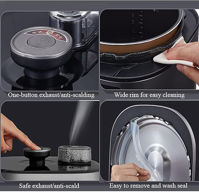 Rice Cooker Household Multi-Function Rice Cooker Thicken Non-Stick Double Liner24H Reservation and Heat Preservation(6L) ()