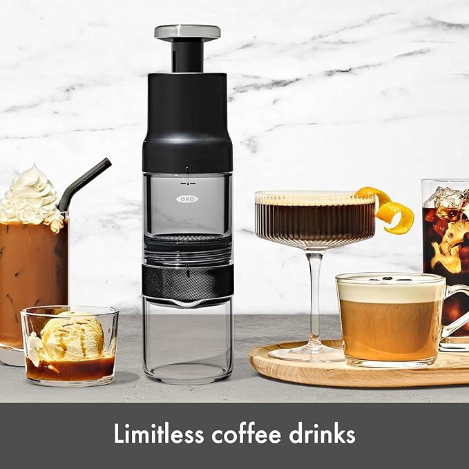 OXO Brew Rapid Brewer - Portable Coffee MakerFast Manual Hot &amp Cold BrewSmall Handheld BrewerCompact Travel Coffee Maker(Pack of 4)
