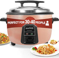 Wantjoin Rice cooker Stainless Rice Cooker &amp Warmer Commercial Rice cooker for party and family(10L capacity for 4.2L rice42CUPS) Brown