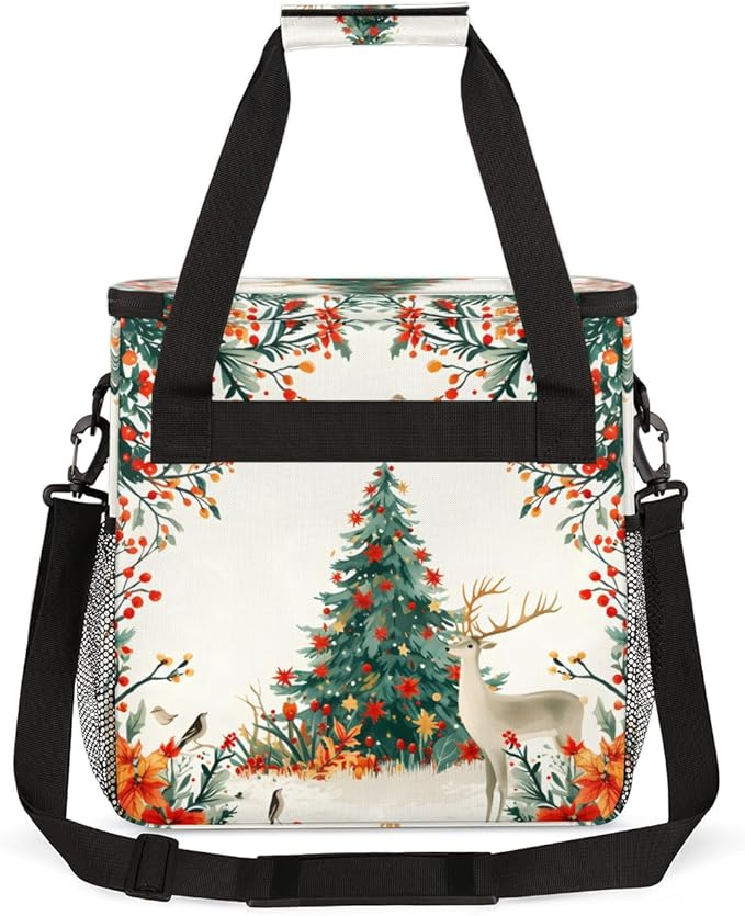 Abstract Tree Coffee Maker Carrying Bag Christmas Tree Travel Storage Bag Compatible with K-Mini or K-Mini Plus Single Serve Coffee Brewer Carrying Case with Multiple Pockets &amp Shoulder Strap