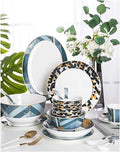 Dinnerware Set Dinner Party Tableware Service Set Dinnerware Sets Nordic Retro Style Bowl/Soup Pot/Dish/Spoon|Bone China Dinner Sets European Style Porcelain Combination Set (4 People)