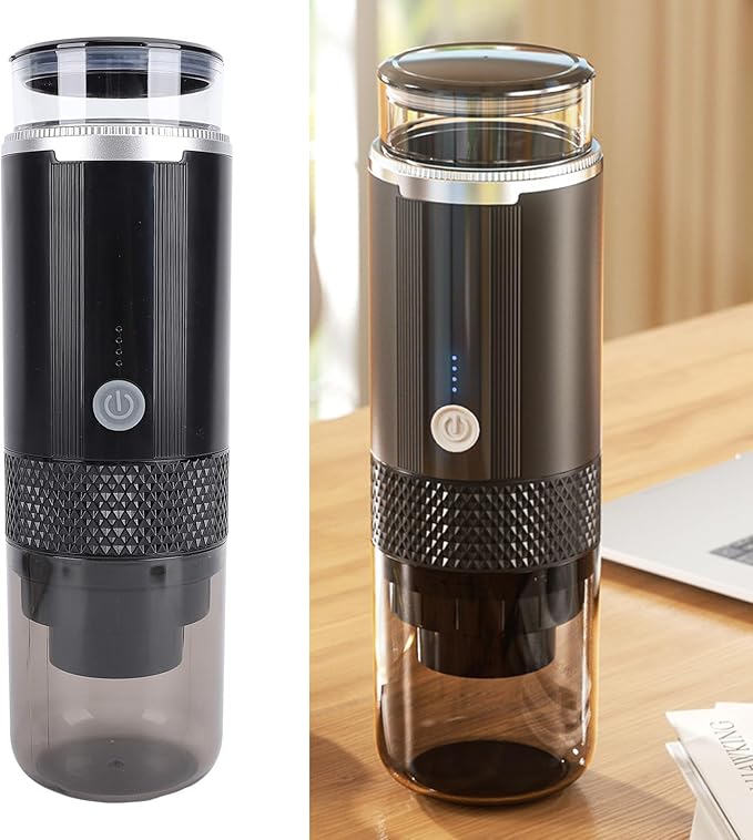Portable Coffee Machine 170ml Cordless Electric Coffee Maker with 1200mAh Battery for Ground and Capsules Travel Camping Office