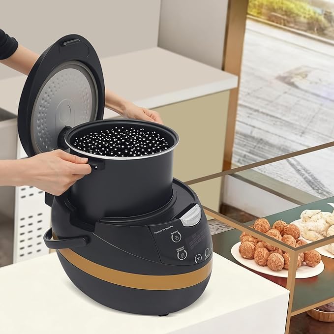Automatic Boba Pearl Cooker 8L / 1.76 Gal Capacity - 1200W Commercial Tapioca Cooker with 86-158°F Warming Ideal for Restaurant Dessert Cafe