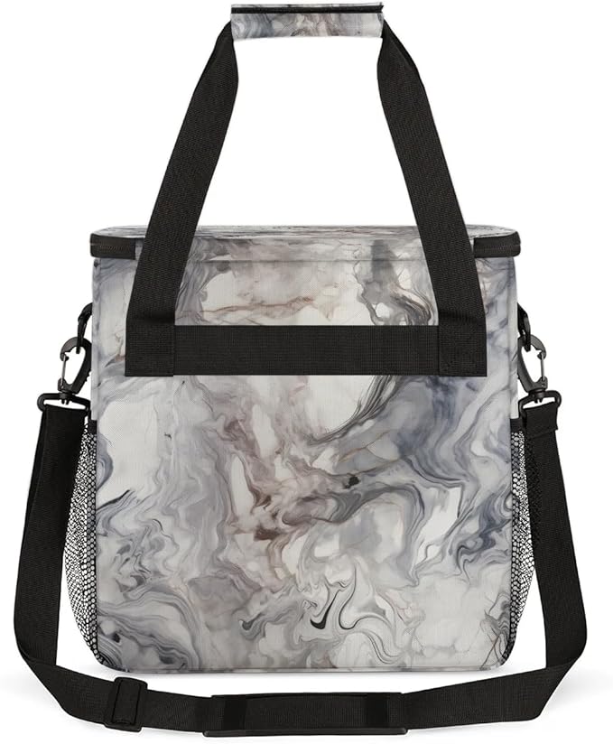 Retro Marbling Texture Coffee Maker Travel Bag for K-Mini or K-Mini Plus Single Serve Coffee Brewer Portable Storage Tote Case for Tarvel