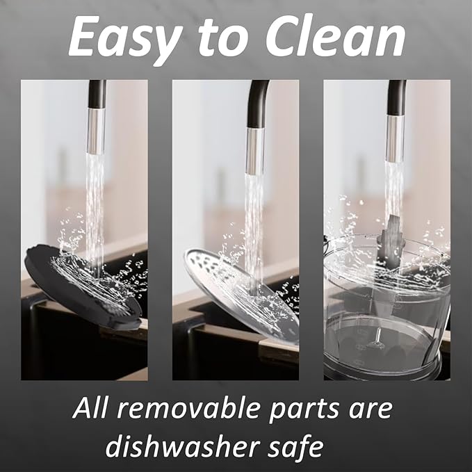 Food Processor &amp Immersion Hand Blender 2L Vegetable Chopper With Disk for Shredding Slicing Doughing Emulsfying Food Chopper Slicer Meat Grinder Mixer for Kitchen