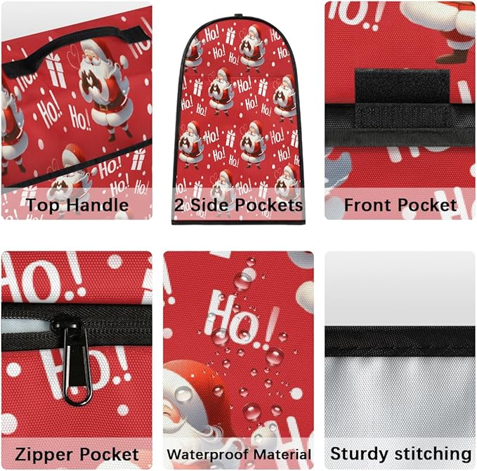 cfpolar Kitchen Aid Mixer Cover Compatible with 6-8 Quarts Cute Santa Claus Xmas Stand Mixer Cover Kitchen Aid Mixers Accessories Appliance Organizer Bag Dust Covers with Zipper Pocket