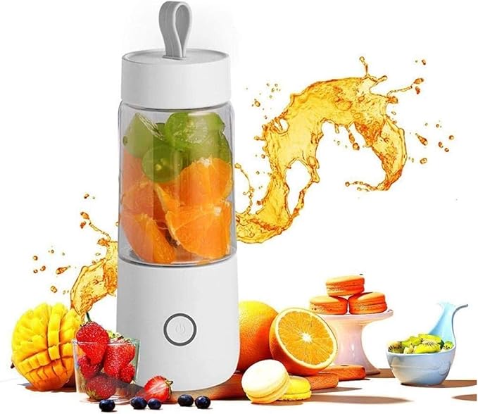 Portable Blender Personal Mixer Fruit Rechargeable with USB Mini Blender for Smoothie Fruit Juice Milk Shakes 350ml 4 Blades for Great Mixing (Color : B) (A)