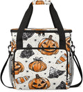 Halloween Pumpkin Coffee Maker Carrying Bag Dreamy Pumpkin Travel Storage Bag Compatible with K-Mini or K-Mini Plus Single Serve Coffee Brewer Carrying Case with Multiple Pockets &amp Shoulder Stra
