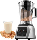 2200W Commercial Blender 6L Smoothie Blender with Timer 8-Blade Fully Automatic Soy Milk Maker Machine with 9 Gears Speed Adjustable Lid with Clasp Nut Processor Machine with Thickened Cup