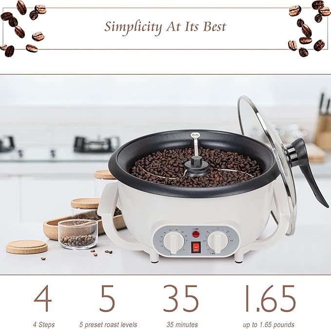 Upgraded Coffee Roaster Machine with Timer Coffee Roasters for Home Use 110V Coffee Bean Roaster Machine for Beginner