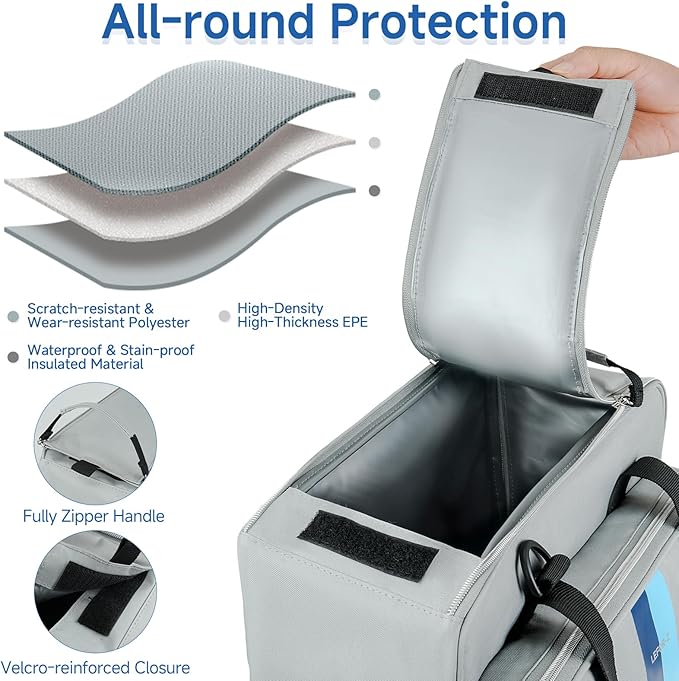 Coffee Maker Travel Bag Compatible with Keurig K-MiniSingle Serve Coffee Brewer Carrying Case Compatible for K-Mini Plus with Multiple Pockets for K-Cup PodsGrey(Bag Only)