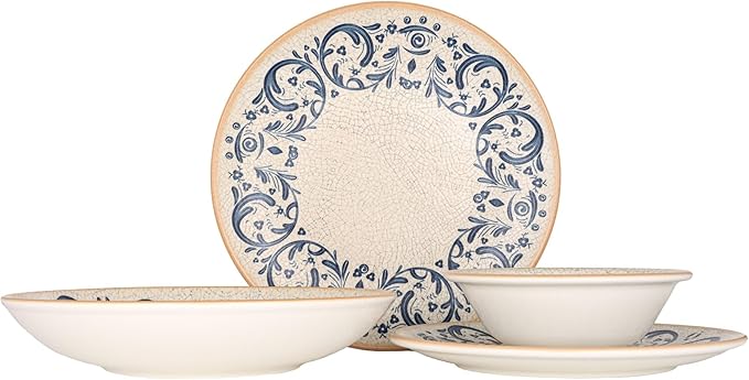 Dinnerware Set (Large) - Viento - 24 pieces - 6 Persons - Porcelain