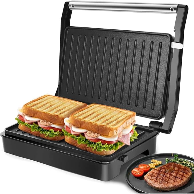 Taylor Swoden 12-Cup Programmable Coffee Maker Drip Coffee Machine and Panini Press Sandwich Maker Aigostar 1000W Sandwich Press Grill