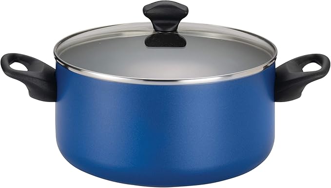 Farberware 21891 Dishwasher Safe Nonstick Cookware Set / Pots and Pans Set - 15 Piece Blue