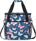 Watercolor Butterfly Coffee Maker Carrying Bag Modern Butterfly Travel Storage Bag Compatible with K-Mini or K-Mini Plus Single Serve Coffee Brewer Carrying Case with Pockets &amp Shoulder Strap