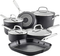 KitchenAid Hard Anodized Induction Nonstick Cookware Pots and Pans Set 10 Piece Matte Black