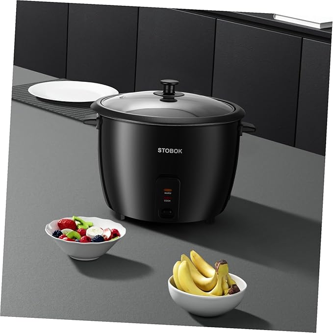Compact Electric Rice Cooker for Dormitory Use with Clear Lid Multi-functional Pot for Stews Soups Oatmeal and Grain Cooking Automatic Keep Warm Feature US Plug