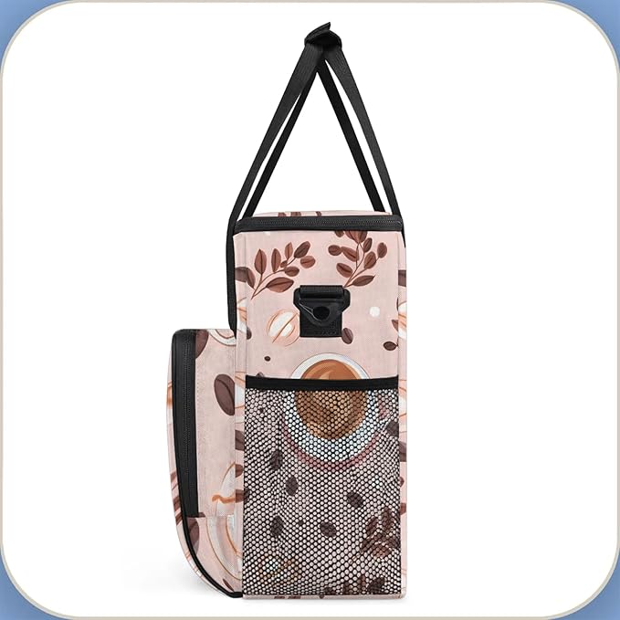 Coffee Maker Carring Bag Travel Storage Tote Bag Compatible with Keurig K-Mini or K-Mini Plus Portable Single Serve Coffee Brewer Case with Pockets for K-cup Pods(Bag Only)