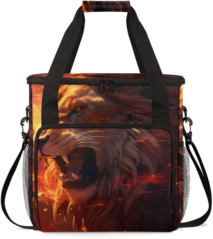 Fire Lion Coffee Maker Carrying Bag Portable Travel Storage Tote Bag Compatible with K-Mini or K-Mini Plus Single Serve Coffee Brewer Carrying Case with Multiple Pockets &amp Shoulder Strap