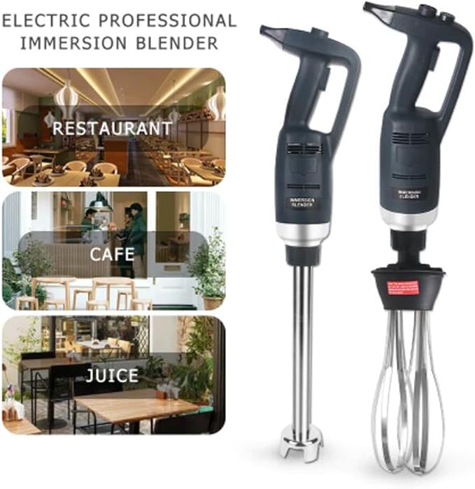Immersion Blender Handheld Blender Adjustable Speed with Stainless Steel Rod and Whisk Perfect for Soups Sauces and More