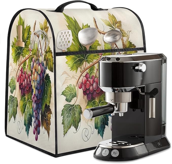 cfpolar Kitchen Aid Mixer Cover Compatible with 6-8 Quarts Painting Fruit Grape Stand Mixer Cover Kitchen Aid Mixers Accessories Appliance Organizer Bag Dust Covers with Zipper Pocket